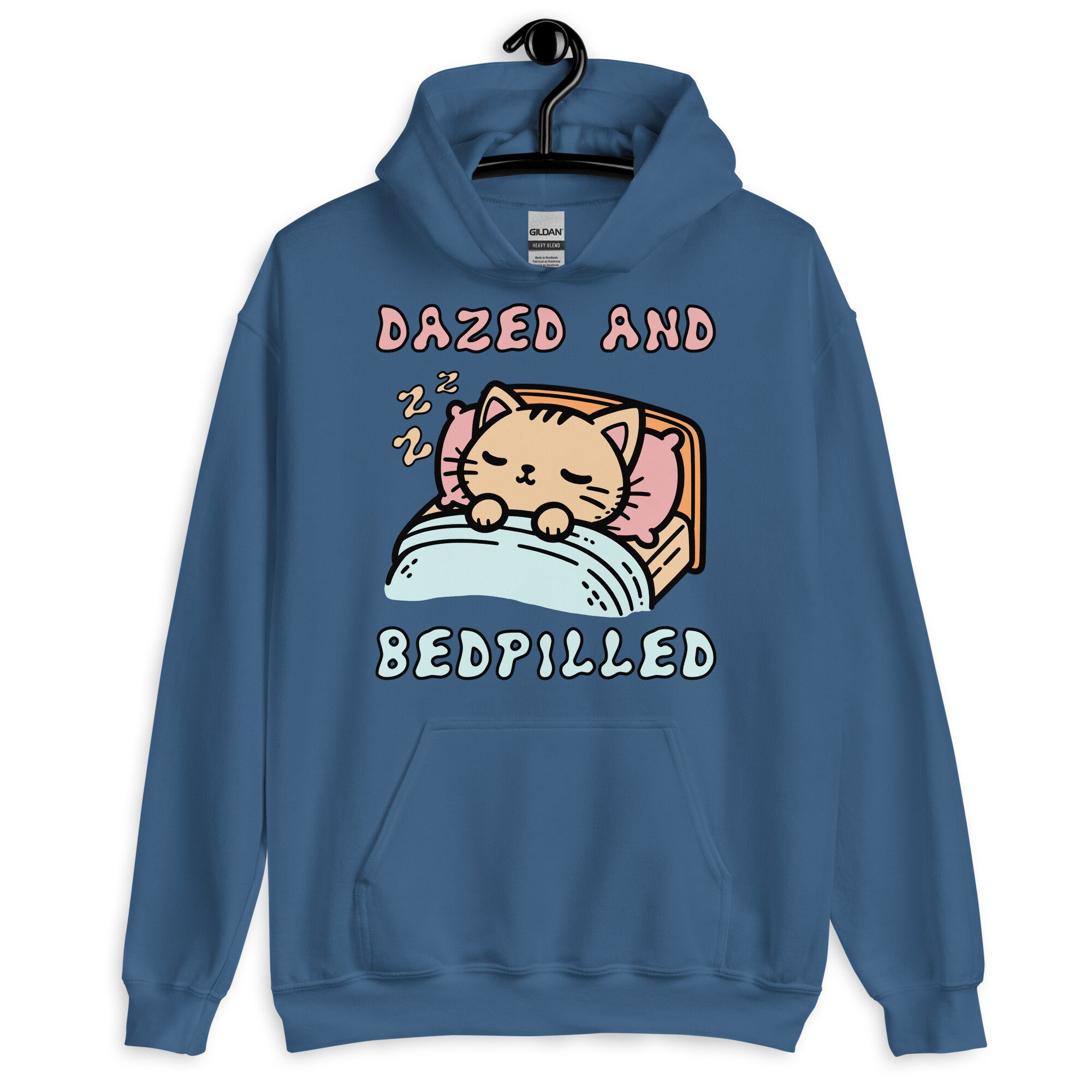 Dazed And Bedpilled – Cute Sleepy Cat Meme Hoodie