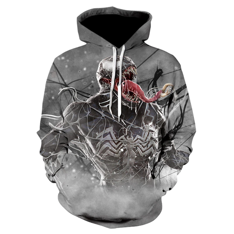 Venom Symbol Pullover 3D Hoodie Halloween Venom Costumer