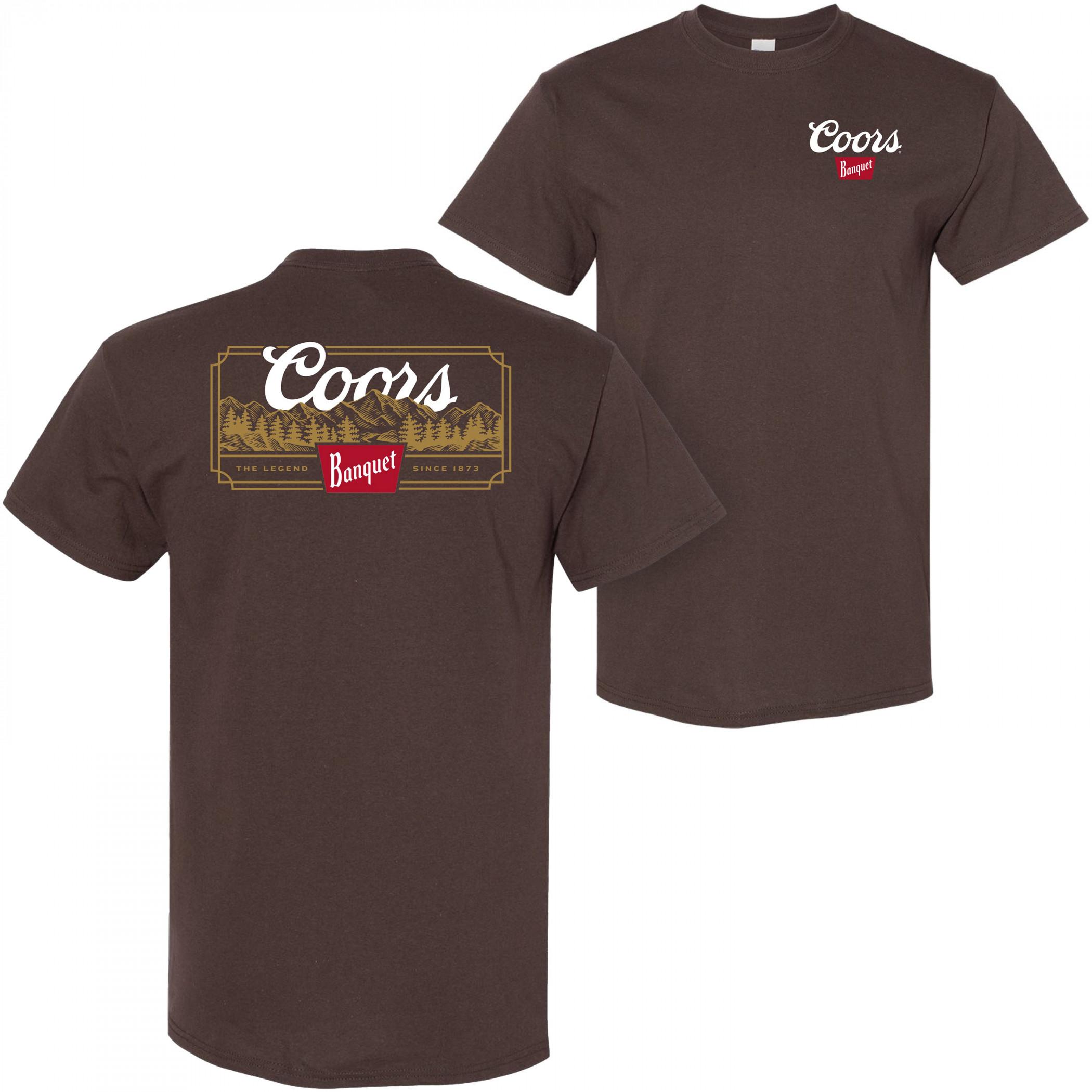 Coors Banquet Rocky Road Front and Back Print T-Shirt