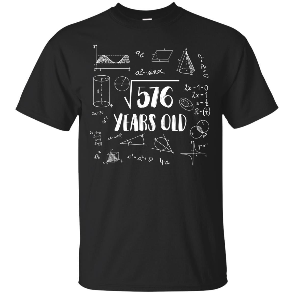 Square Root Of 576 24Th Birthday 24 Years Old Math T-Shirt