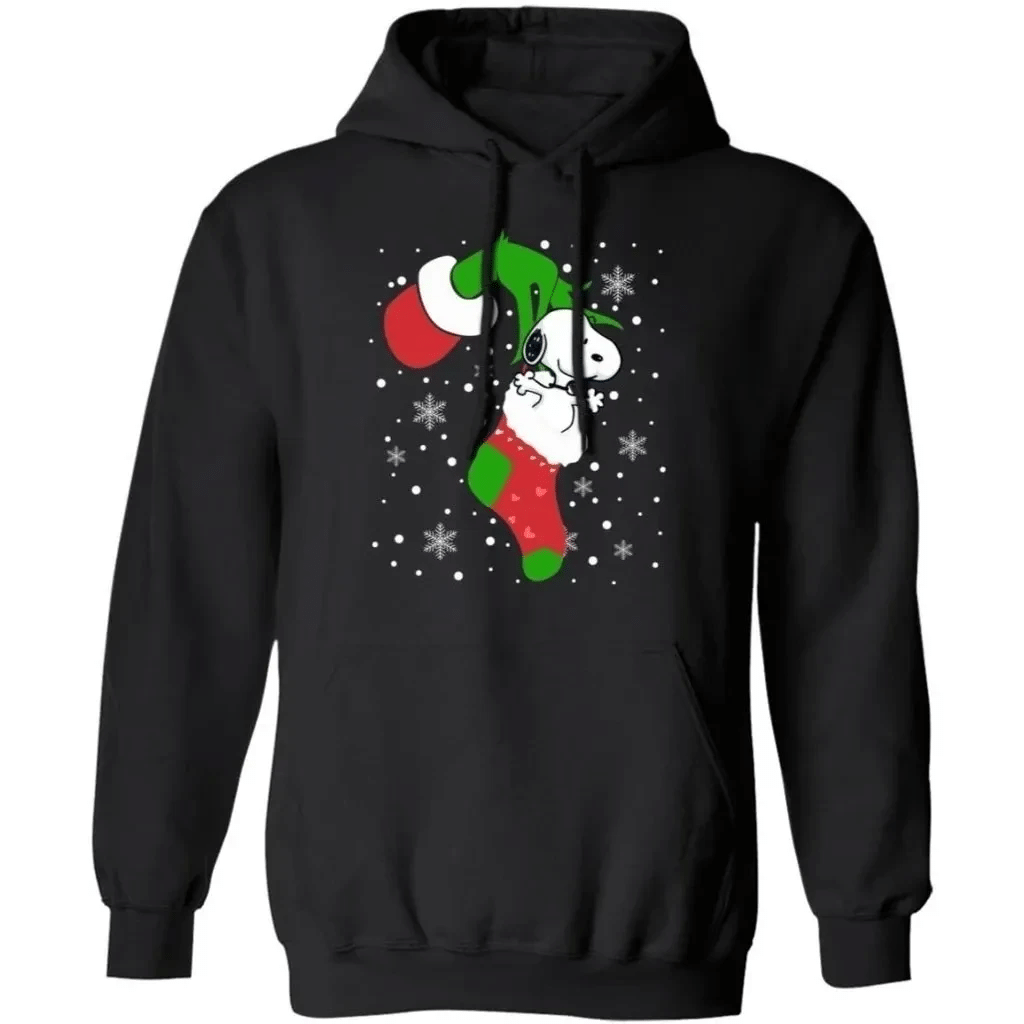 Grinch Hand Holding Snoopy Christmas Hoodie Cute Gift Mt10