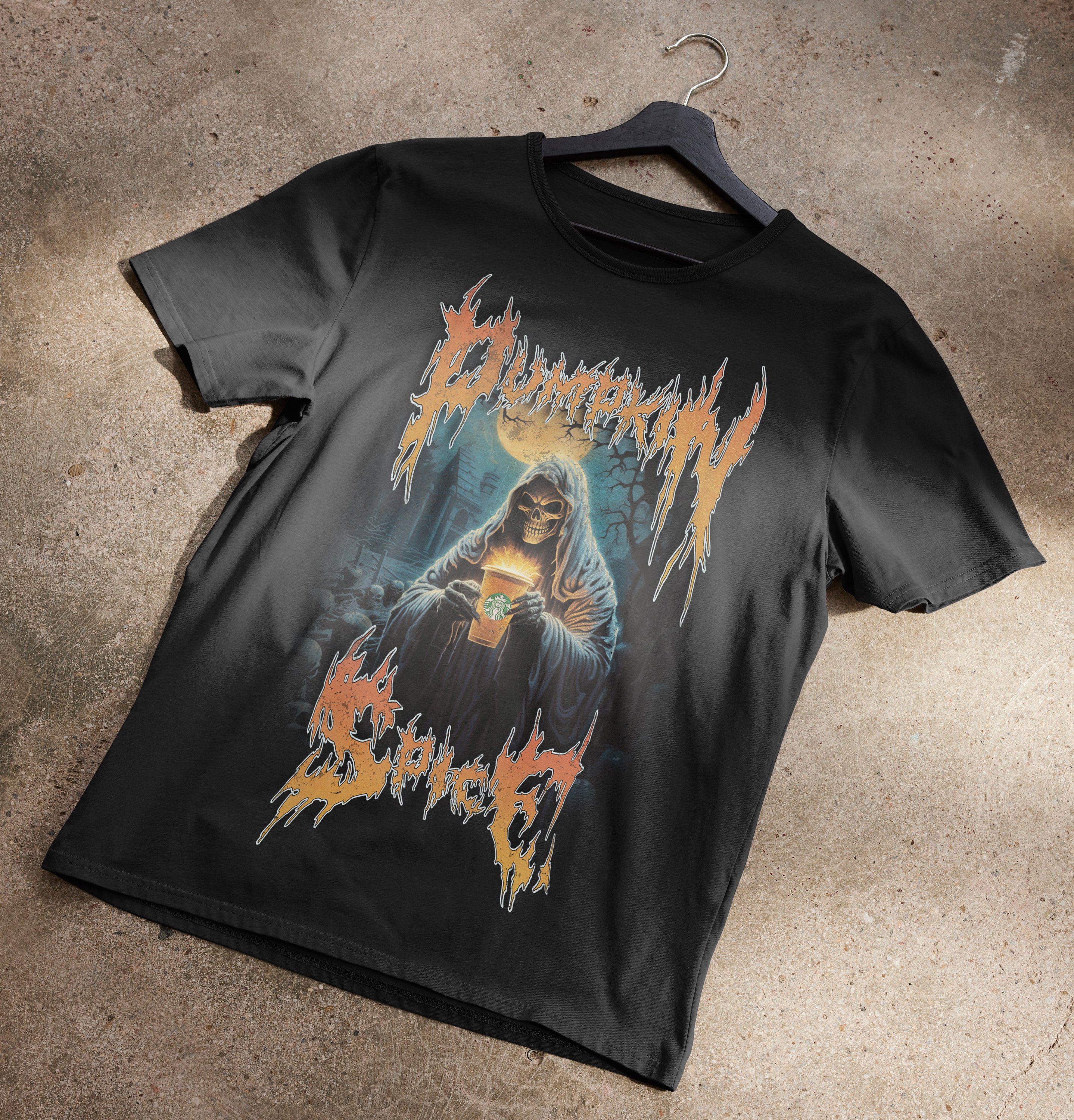 Pumpkin Spice Latte Death Metal T-Shirt