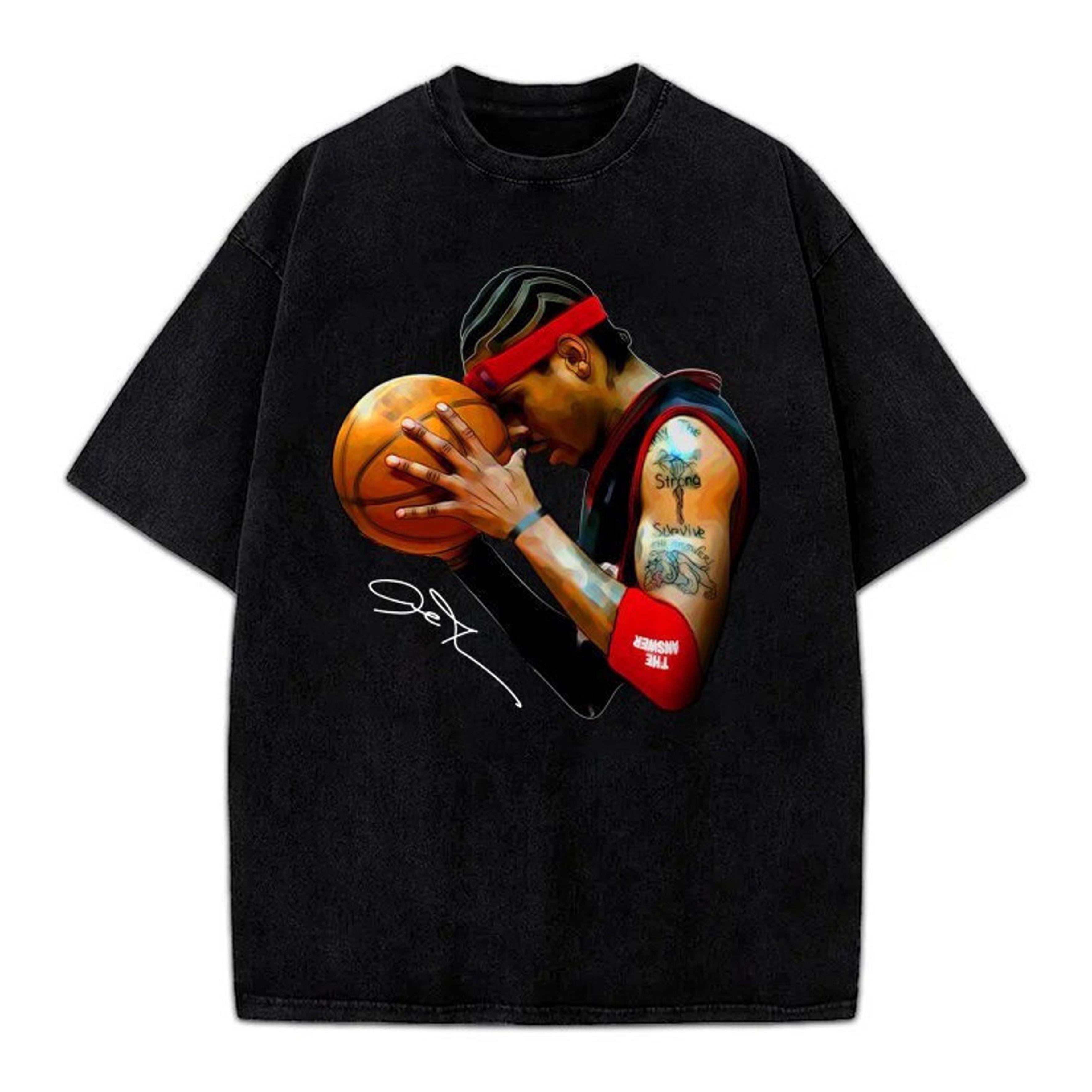 Allen Iverson 90’s Basketball Vintage Streetwear Style T-Shirt, Design Graphic T-Shirt, Sweatshirt, Graphic Shirts For Men Basketball