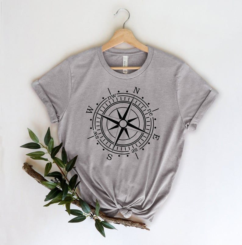 Compass T-Shirt, Camping T-Shirt,Adventure Shirt,Camp Lover Shirt,Camper T-Shirt,Outdoor Tee,Hiking,Wanderlust Tee,Adventure Shirt