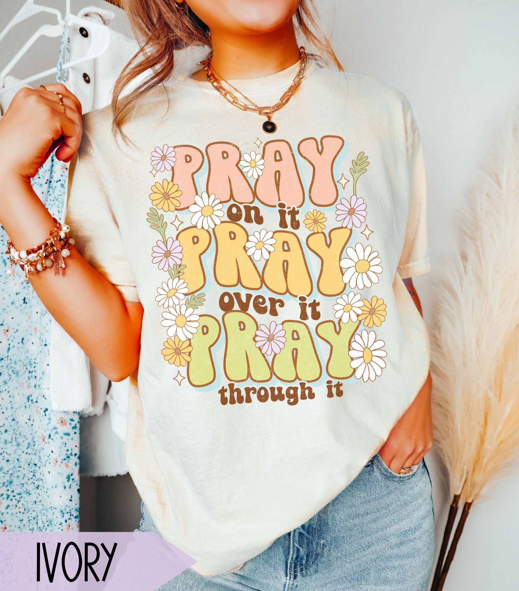 Christian Shirt For Women, Comfort Colors Prayer Shirt, Trendy Christian Apparel, Bible Verse Shirt, Cute Church Tee, Girls Christian Gift