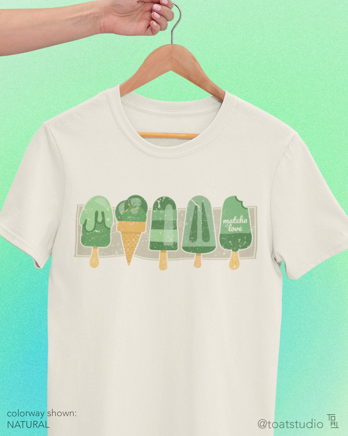 Matcha Icecream Unisex T-shirt, matcha love, matcha time, green tea matcha, japanese matcha, matcha latte, latte art, match icecream