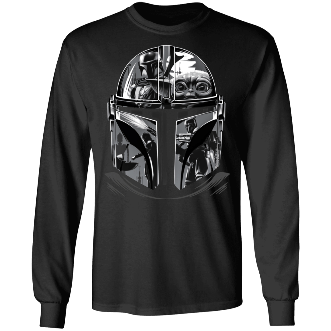 Helmet Mandalorian Ls T-Shirt