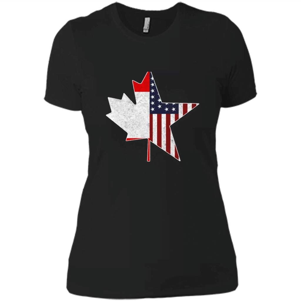 Team North America  Usa Canada Connection T Shirt – Ladies Boyfriend T-Shirt