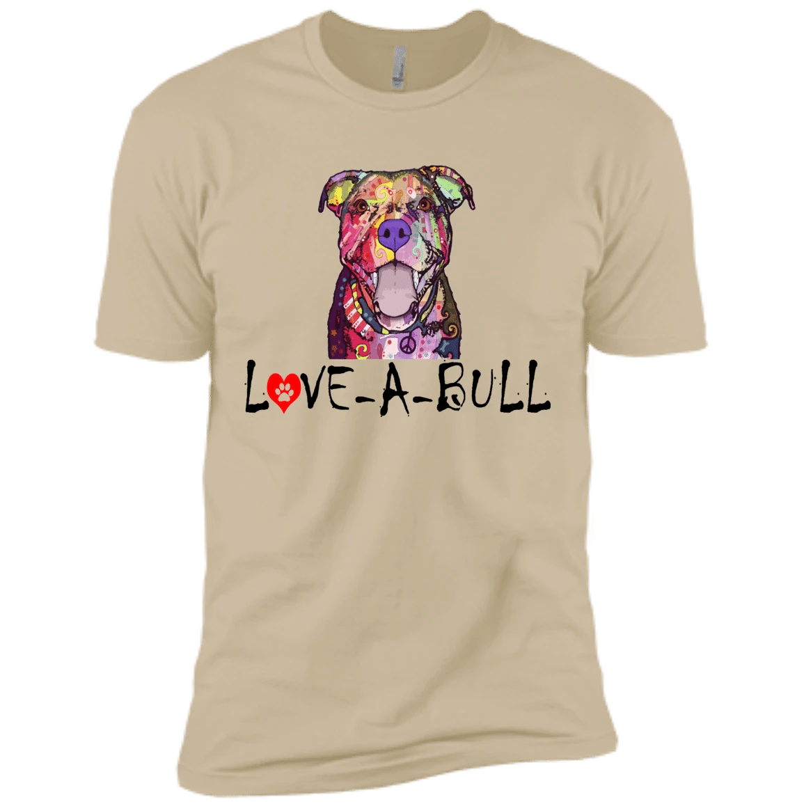 Love A Bull -Tee – Pitbull Lovers Short Sleeve T-Shirt – Tupac – Dog Lovers