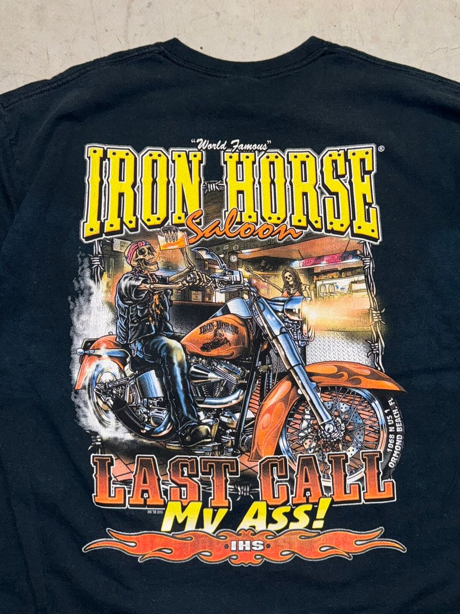 Crazy Vintage Y2K Iron Horse Saloon Biker Faded Tshirt, Shirt Outfit, Gift For Men, Gift For Women