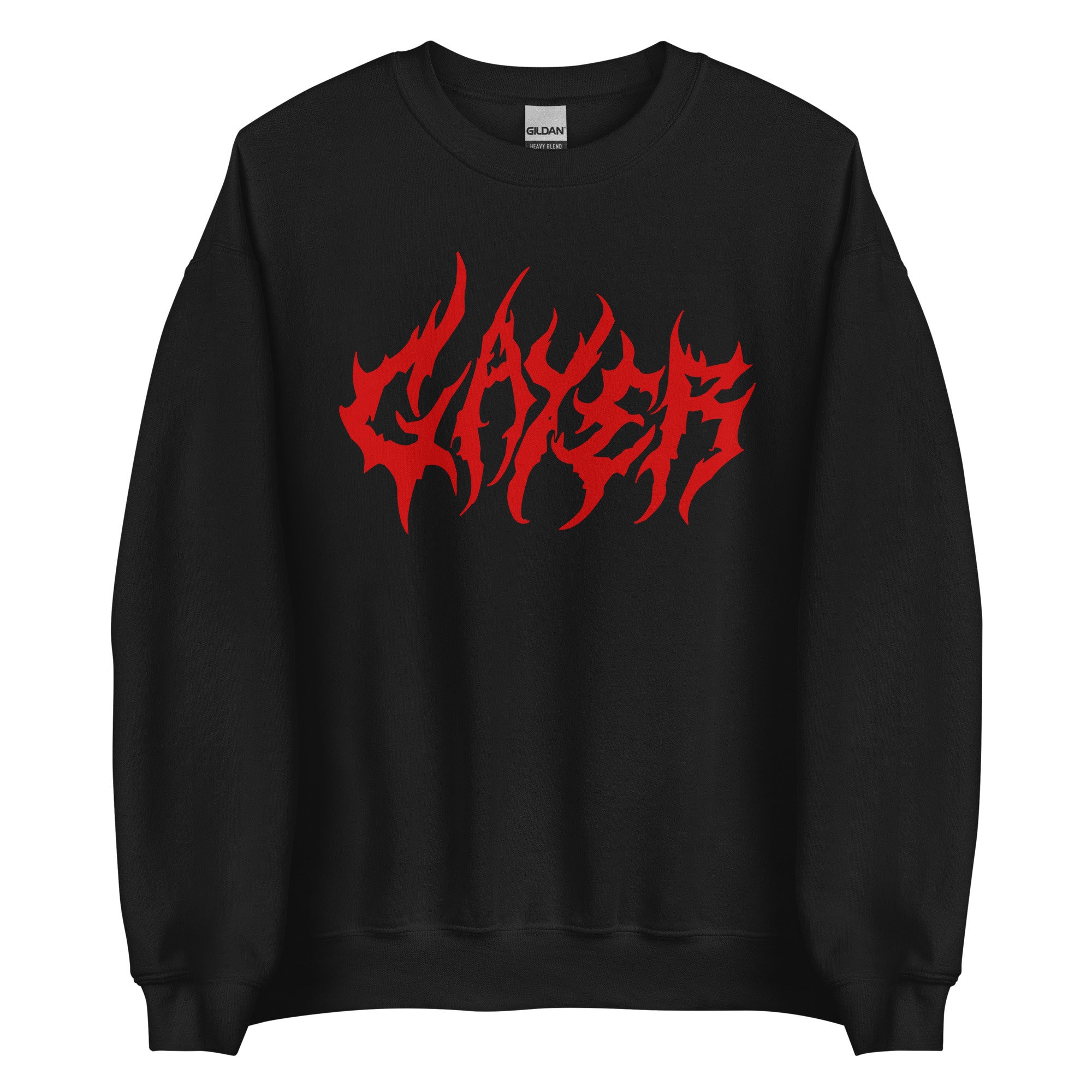 GAYER – LGBTQ, Metal, Ironic Meme Sweatshirt