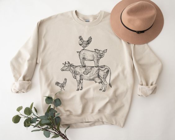 Farcow Pig Chicken Sweater