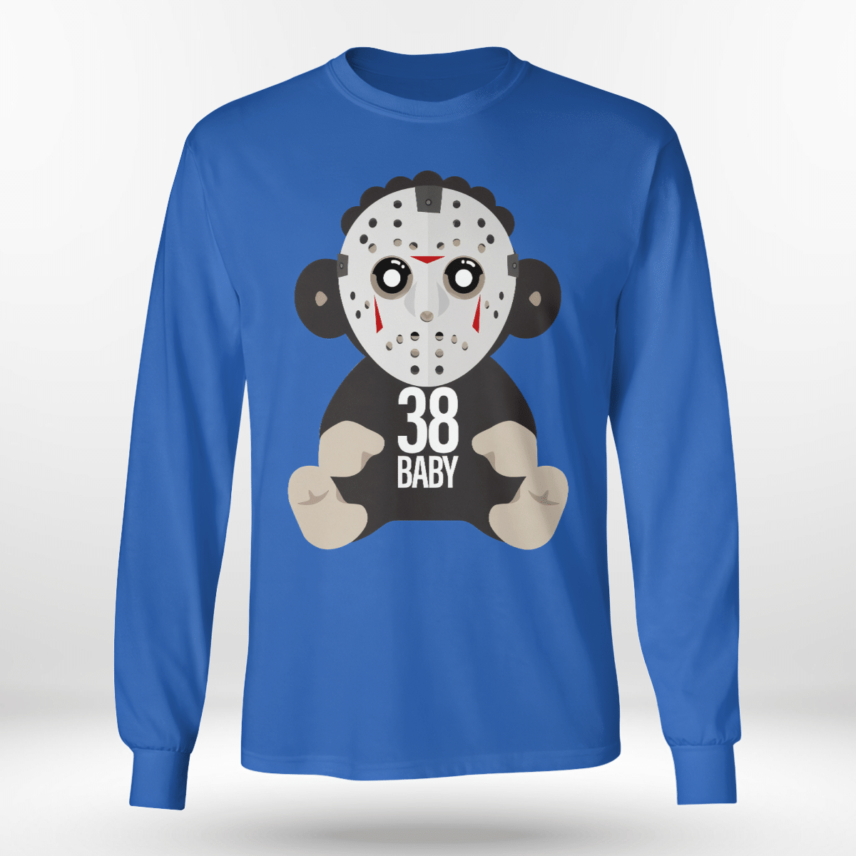 38 Baby Monkey Jason Mask Long Sleeve Tee