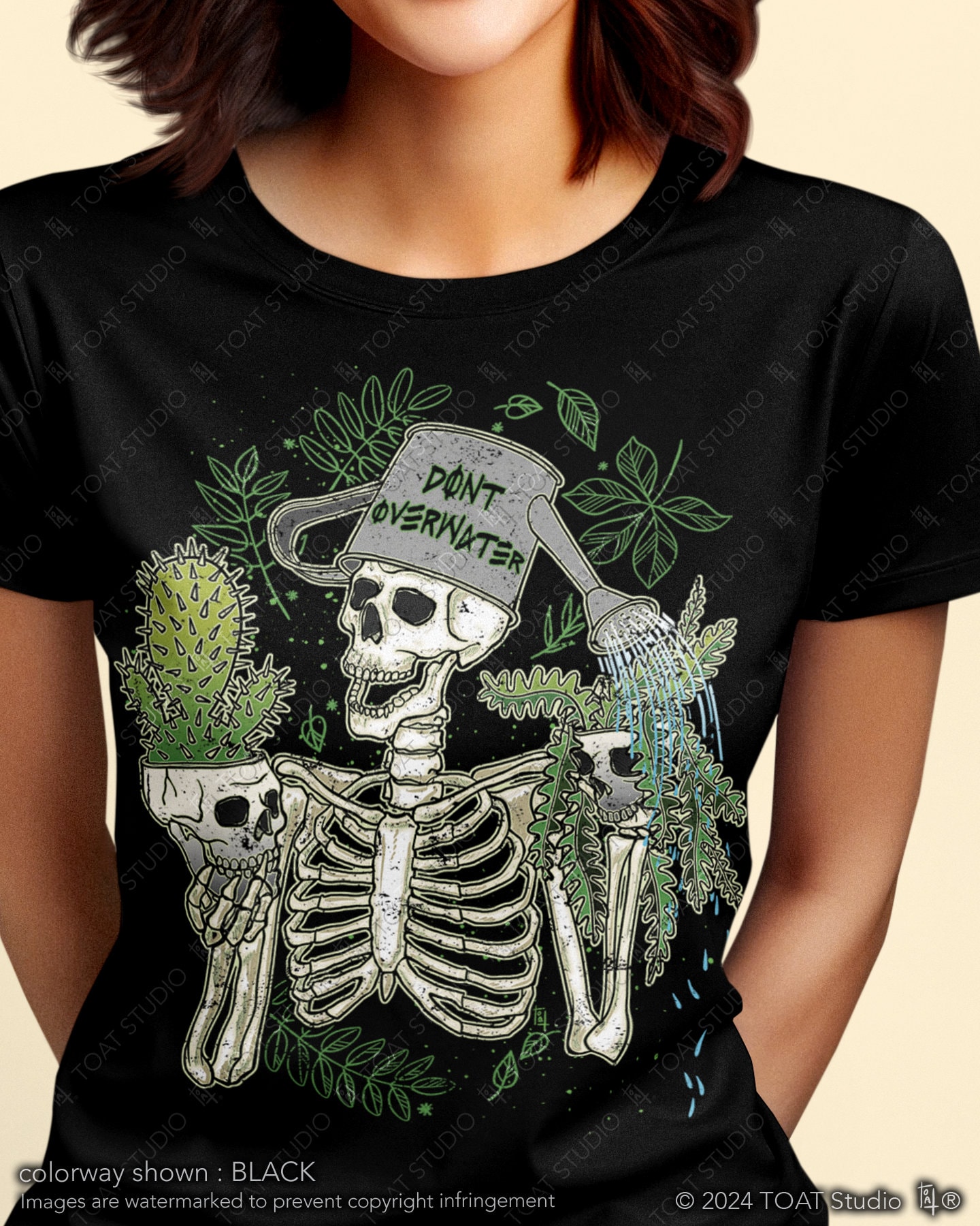 Don’t Overwater Plant Skeleton Unisex T-Shirt, Plants not People, Plant Therapy, Plant Parent Gift, Skeleton Gardener, Indoor Plant Lover