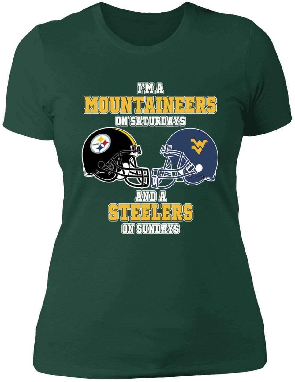 I’M A West Virginia Mountaineers On Saturdays And A Pittsburgh Premium Ladies Shirt