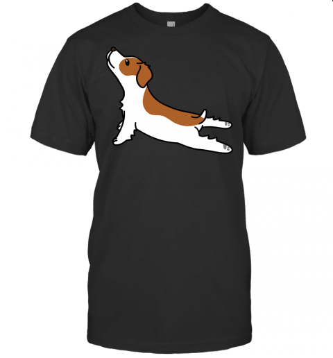 Brittany Spaniel Yoga Pose Funny Dog Gift T Shirt