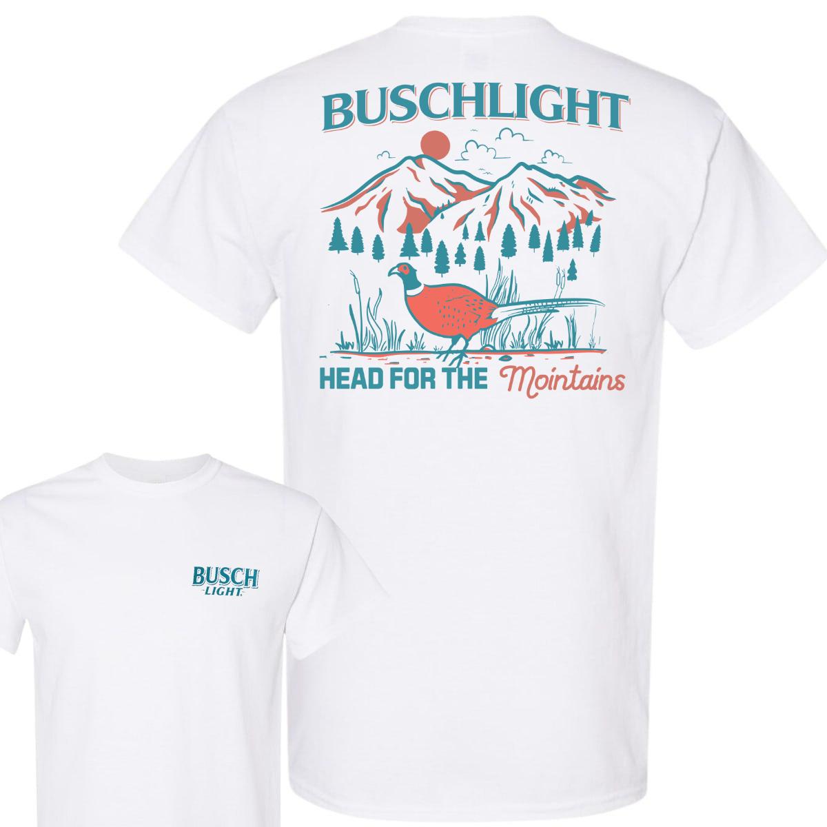 Busch Light Vintage Pheasant 2-sided T-shirt, Busch Light T shirt Full Color For Men And Women