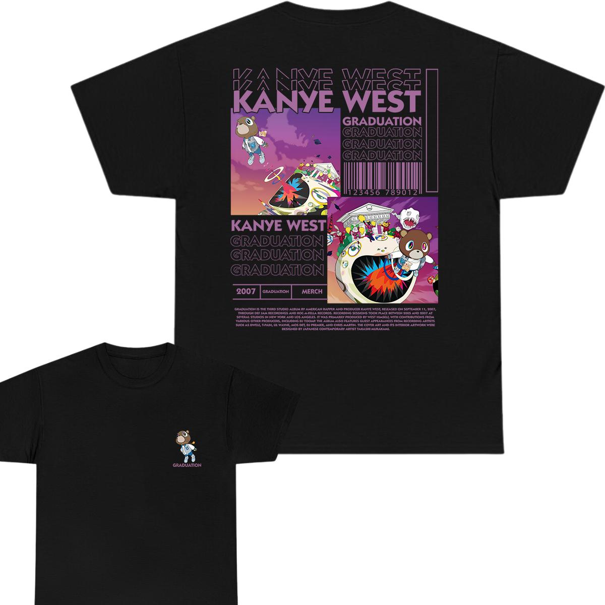 Kanyeee 2 sides Graduation T-Shirt, Full Color, Unisex T-Shirt