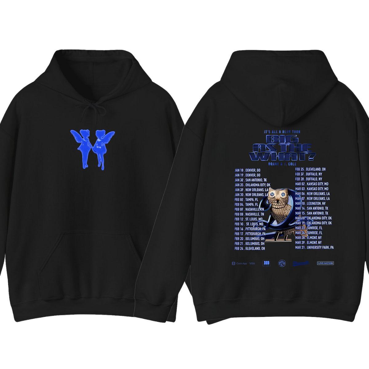 Drake J.Cole Hoodie, Drake For All The Dog Hoodie, Drake For All The Dog Scary Hours Edition Album Cover It’s All A Blur Big As The What Tour 2024 Unisex Shirt, Trending shirt, Album tee, hoodie