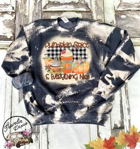 Pumpkin Spice Everything Bleached Sweatshirt