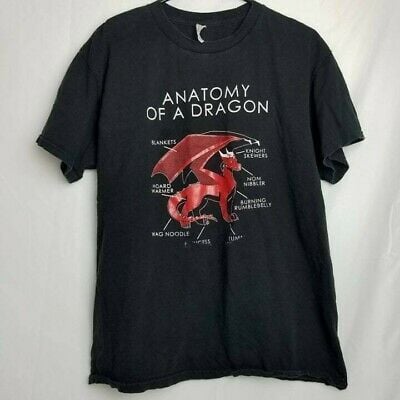 Anatomy Of A Dragon Vintage Shirt Rare Apparel Activewear Shirt