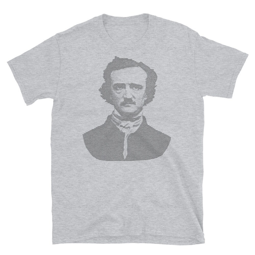 Edgar ASCII Poe – Cyberpunk, Aesthetic, Poetry, Goth T-Shirt