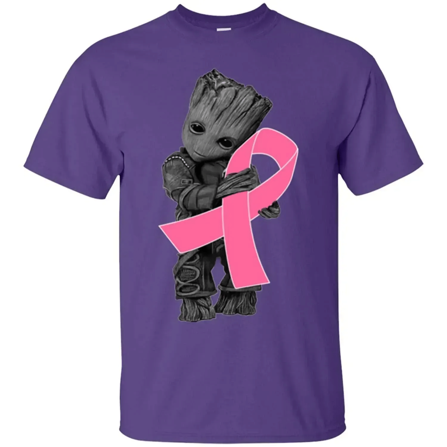 Discover Cool Mummy Tee Baby Groot Hug Breast Cancer T-Shirt