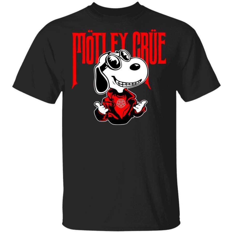 Snoopy Motley Crue T-shirt Rock Band Tee MT12