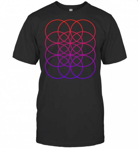 Sacred Geometry Geometric Repeating Circles Gradient Yoga T Shirt