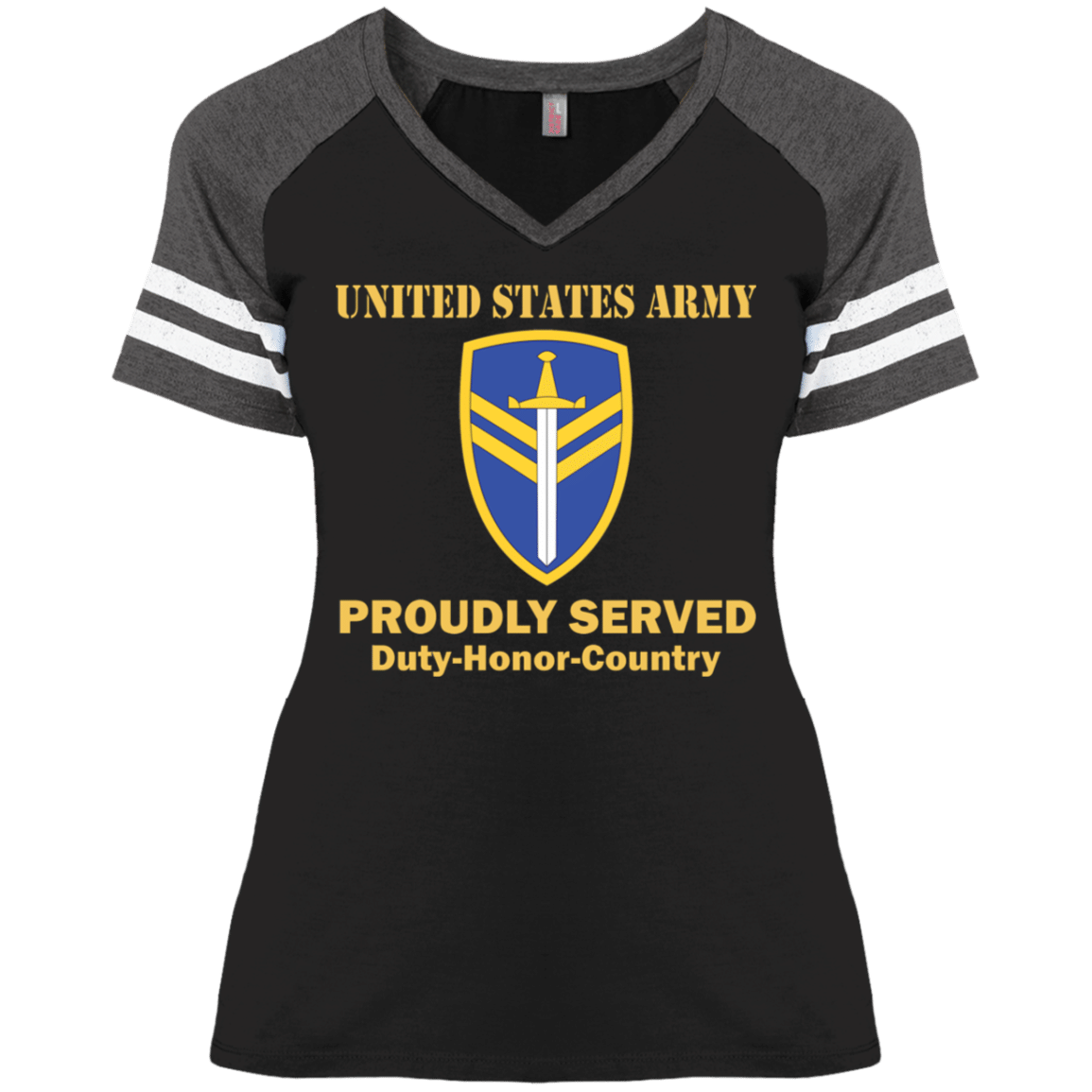 Us Army 2Nd Support Command- Proudly Served Ladies’ V-Neck