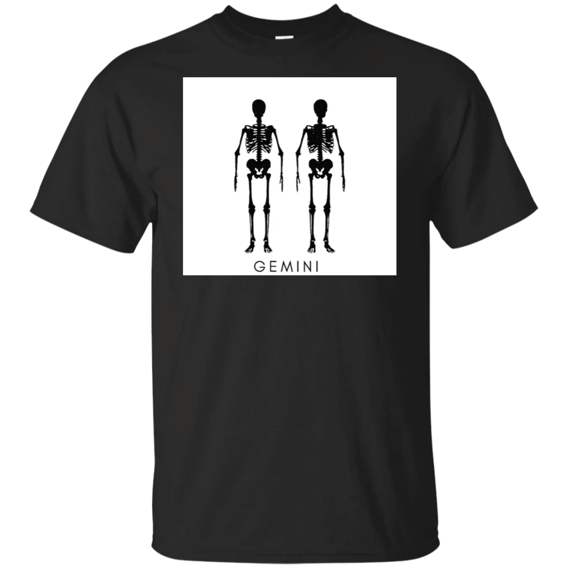 Gemini Skeleton Twins Tshirt Gothic