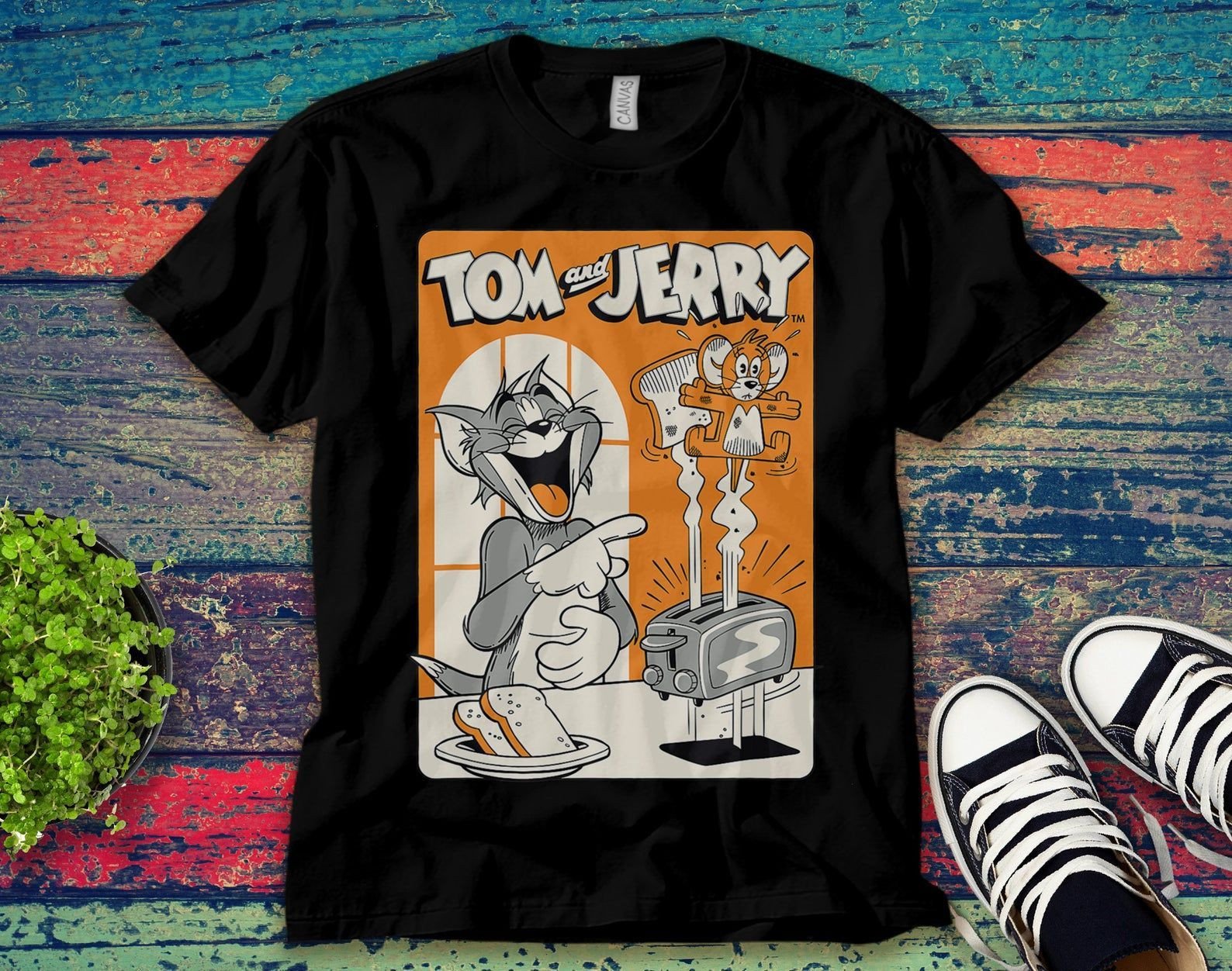 Tom And Jerry Funny Classic The Cat And Mouse Unisex T-Shirt Unisex Adult Bella Shirt Gift Ke4249