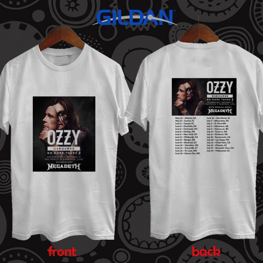 Ozzy Osbourne Megadeth Tour 2019 Shirt S 2 Shirt