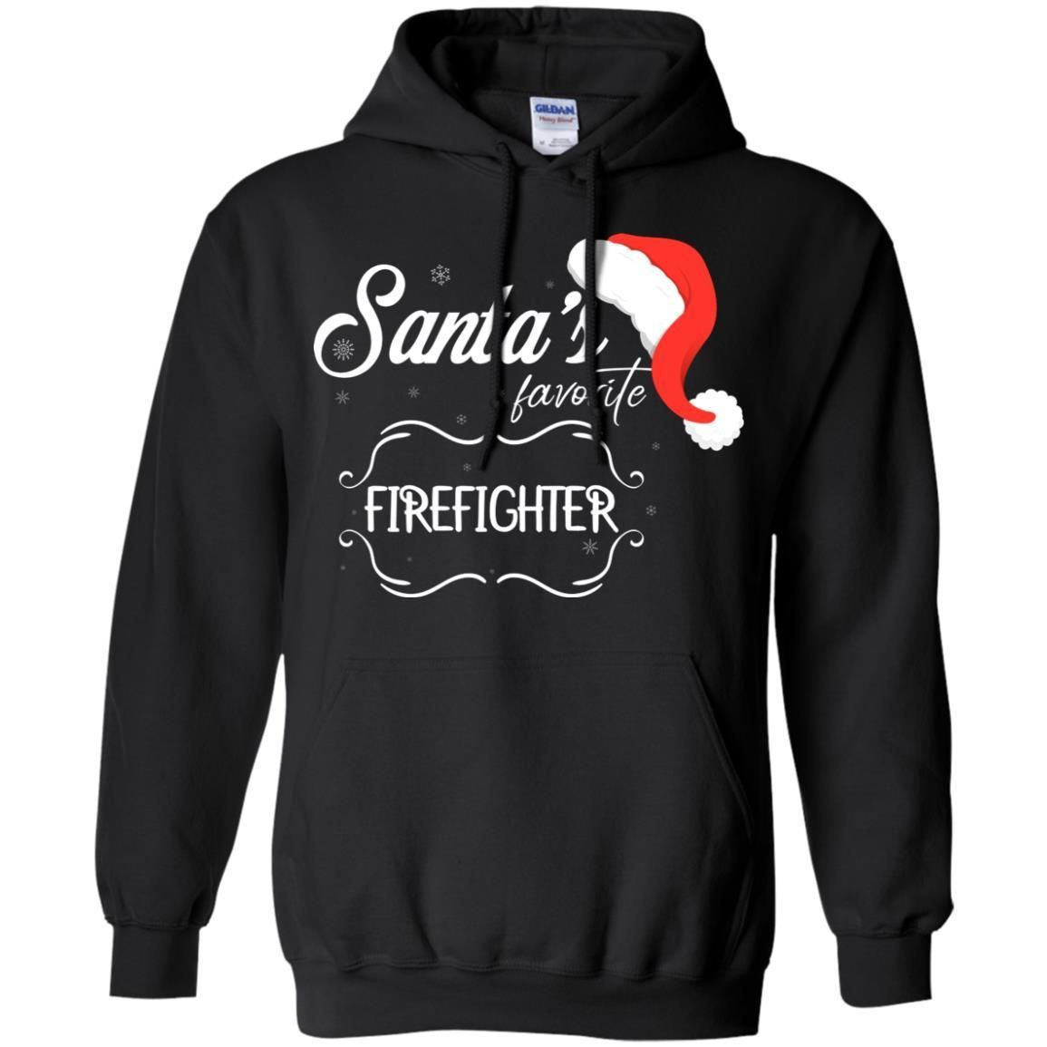 Santas Favorite Firefighter Firefighting X-Mas Gift Shirt For Mens Womens