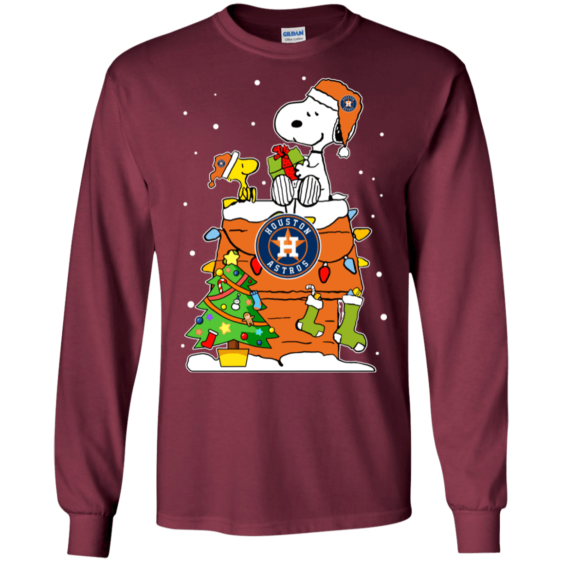 Houston Astros Snoopy Ugly Christmas Sweaters Shirts