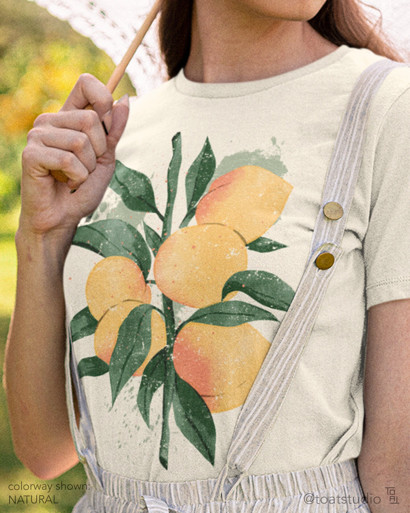 Peaches Painting Unisex T-shirt, Peach Tree Artwork, Peach Fruit Painting, Farmcore, Peach Fruit Tree Tee, Peaches and Nectarines, Peach Pie