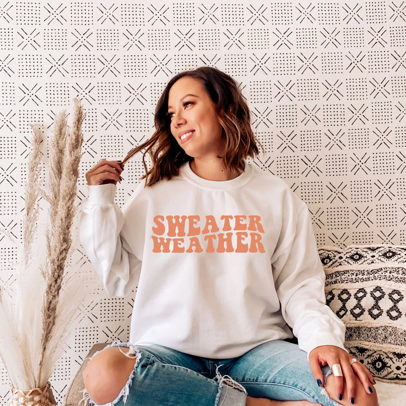 Sweater Weather Sweatshirt Trendy Sweatshirt Oversized Sweater Cozy Sweater Autumn Sweater Cute Fall Sweatshirt Womens fall Sweatshirt