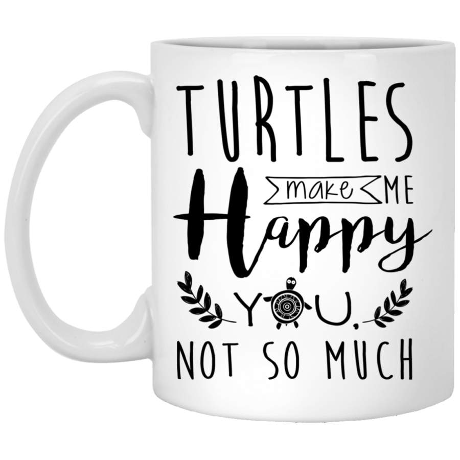 NewmeUP 11 Oz Coffee Mug Turtle Make Me Happy