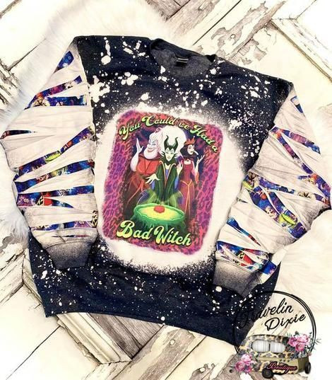 Bad Witch Villain Bleached Shatter Sweatshirt