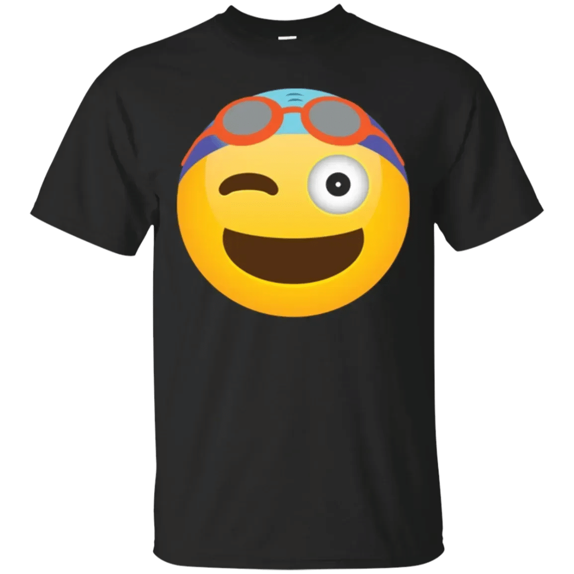 Fun Winking Face Swimming Emoji T-Shirt