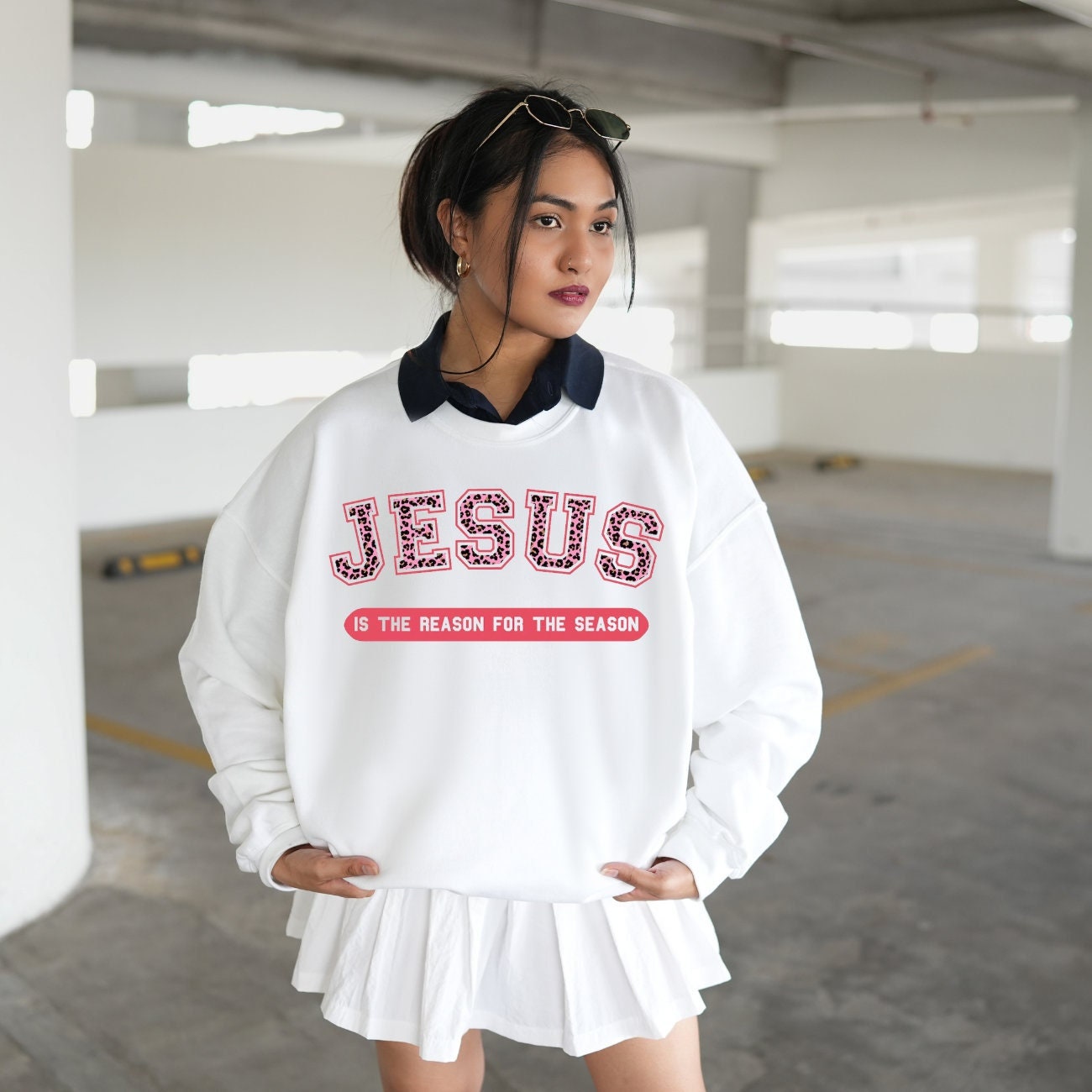 Jesus Sweatshirt Christian Merch Christian Crewneck Trust in the Lord Faith based Shirt Worship Shirt Jesus is King Christian Clothes Grace