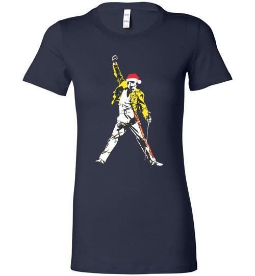 Freddie Mercury Light Christmas Bella Ladies Tee