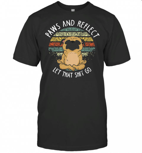 Paws And Reflect  Cadeau De Carlin De Yoga Rtro Vintage Au T Shirt