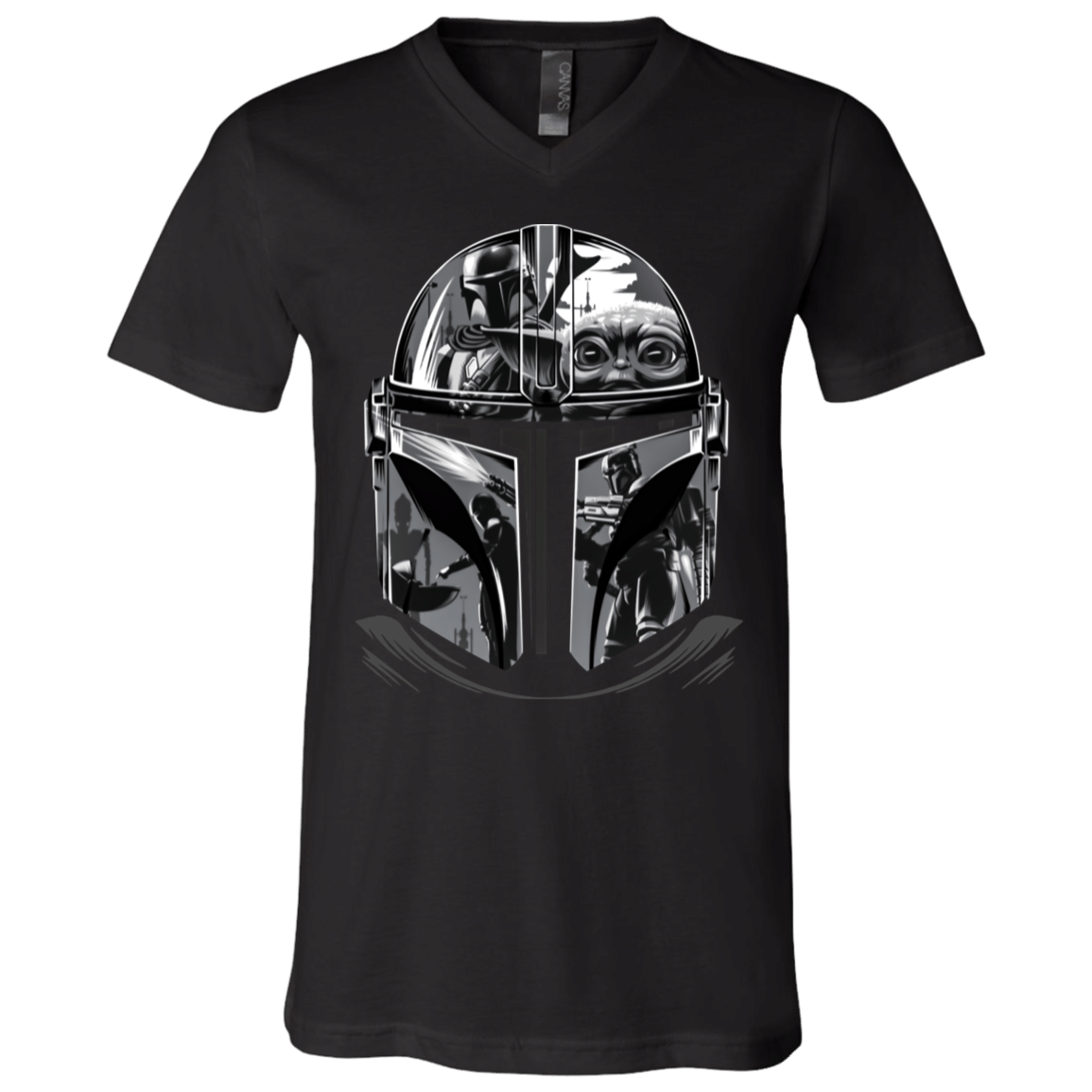 Helmet Mandalorian Unisex V-Neck T-Shirt