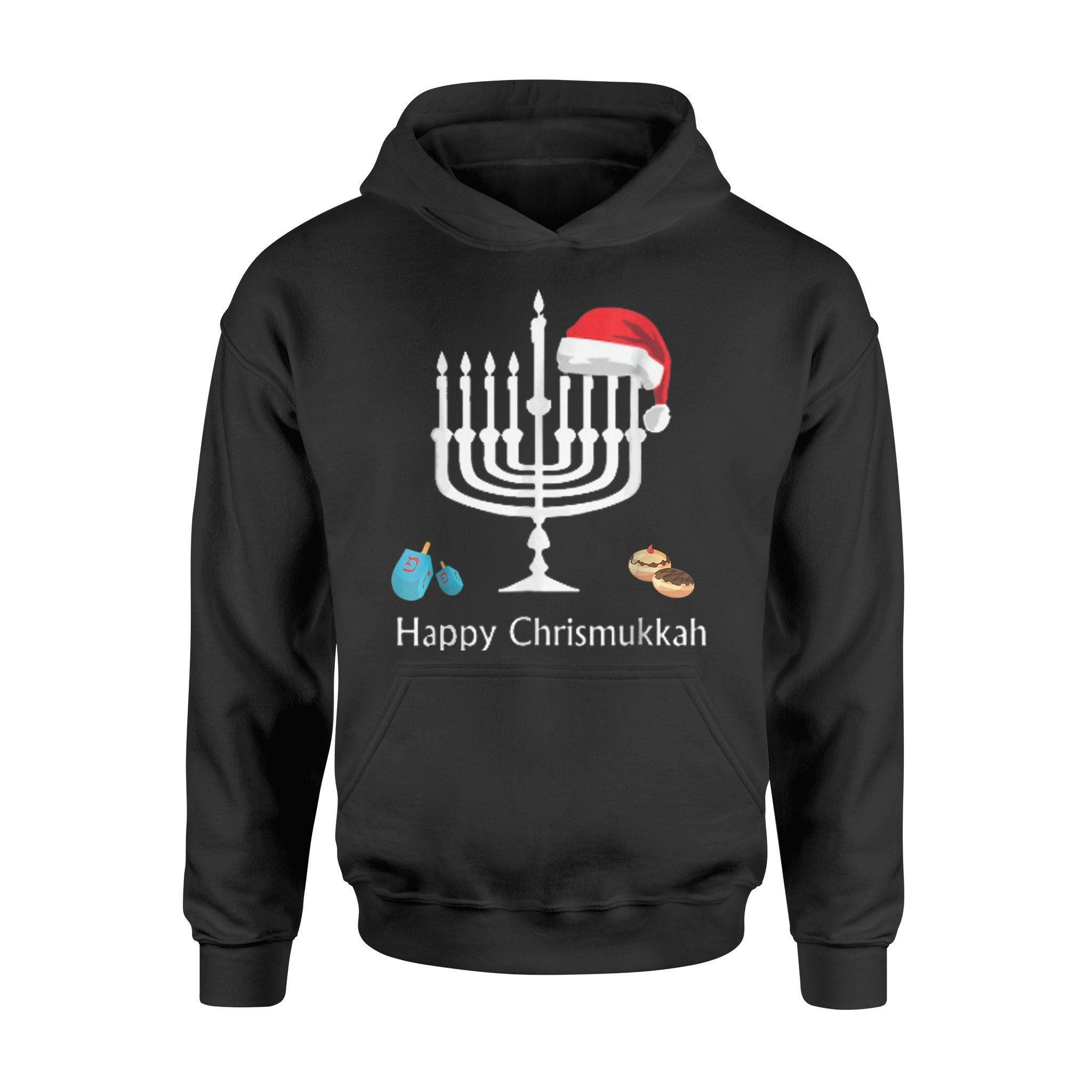 Ugly Sweater Happy Chrismukkah Dreidel Jewish Hanukkah Shirt – Standard Hoodie