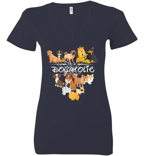 Im A Dogaholic Ladies Deep V-Neck