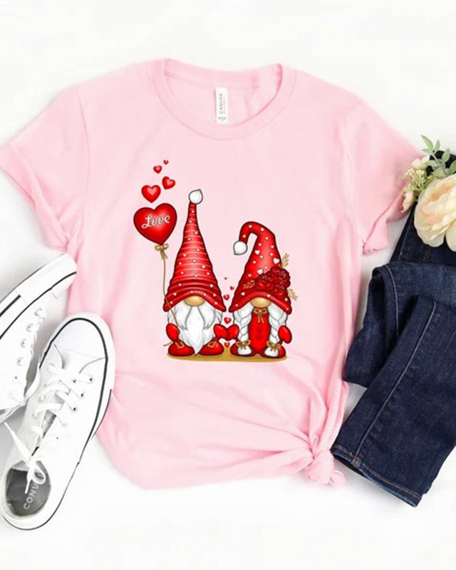 Valentine Gnomes With Heart Shirt