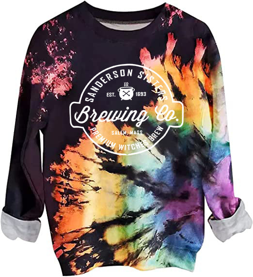 Funny Graphic Tie-Dye Sweatshirt