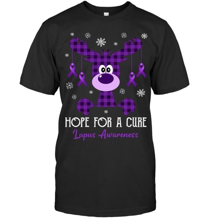 Hope For A Cure Lupus Awareness Reindeer Christmas Shirts