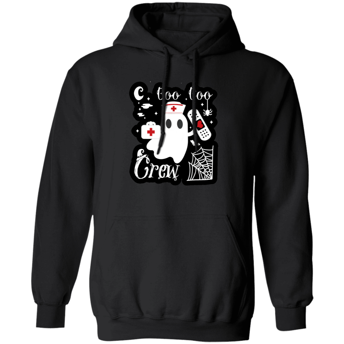 Boo Boo Crew Nurse Ghost Funny Halloween Pullover Hoodie